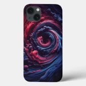 Abstract 3D Fluid Vortex Phone Case - Deep Magenta Case-Mate iPhoneケース (裏面)