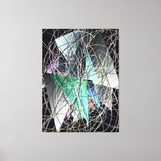 Abstract 3d Geometric Art Pattern  キャンバスプリント (正面)