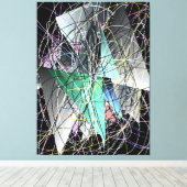 Abstract 3d Geometric Art Pattern  キャンバスプリント (インサイチュ (ウッドフロア))