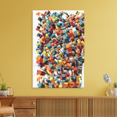 Abstract 3D Geometric Pattern  キャンバスプリント (インサイチュ (リビング))