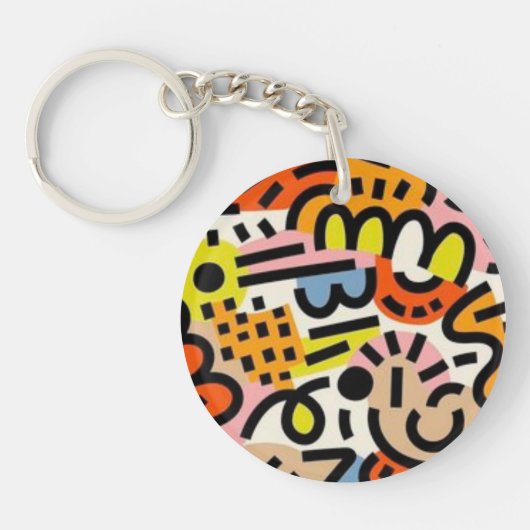 Abstract acrylic keychain キーホルダー (正面)