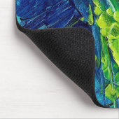 Abstract Acrylic Paint in Blue マウスパッド (コーナー)