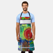 Abstract Acrylic Painting TAG Apron エプロン (着用した状態)