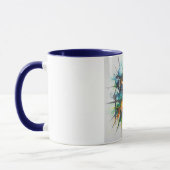 Abstract Act Color Burst Ceramic Mug マグカップ (左)