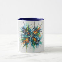 Abstract Act Color Burst Ceramic Mug
