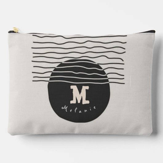 Abstract aesthetic minimal Monogram Modern  アクセサリーポーチ (正面)