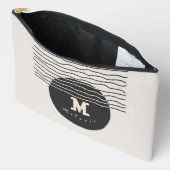Abstract aesthetic minimal Monogram Modern  アクセサリーポーチ (見開き)