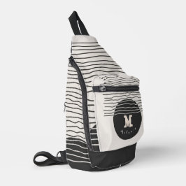 Abstract aesthetic minimal Monogram Modern  スリングバッグ