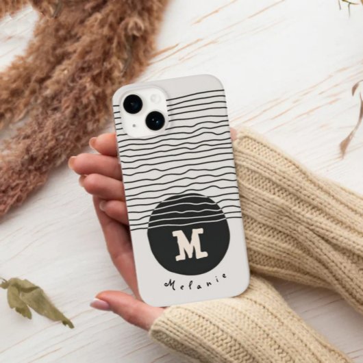 Abstract aesthetic minimal Monogram Modern Case-Mate iPhoneケース