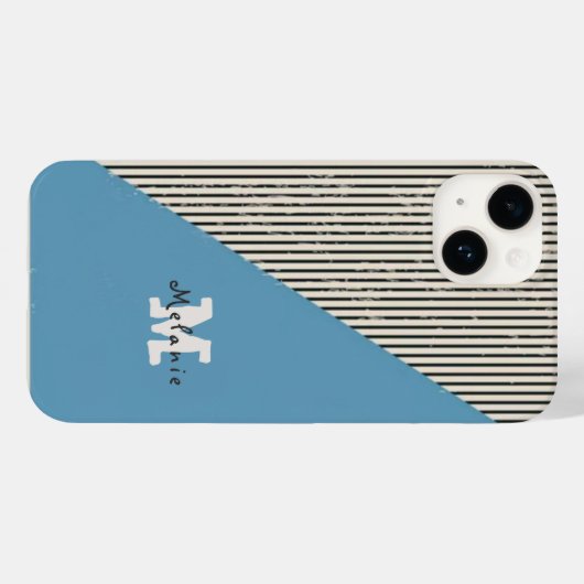 Abstract  aesthetic minimal trendy Monogram  Case-Mate iPhoneケース (裏面 (横))