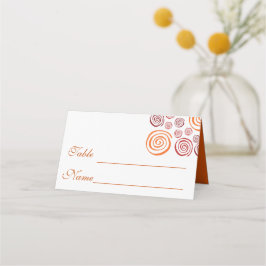 Abstract African Shape Wedding Place Card プレイスカード