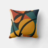 Abstract African Throw Pillow クッション (裏面)