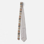 Abstract Agate Stripe Tan Grey Cream Neck Tie ネクタイ (裏面)