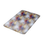 Abstract Alcohol Ink Texture with Gold Accents バスマット (アングル)