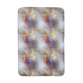 Abstract Alcohol Ink Texture with Gold Accents バスマット (正面縦)