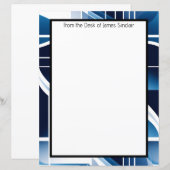 Abstract and Blue Stationery Paper (正面/裏面)