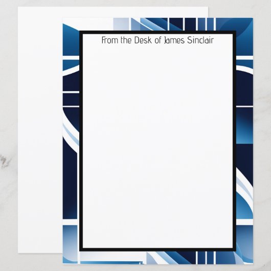 Abstract and Blue Stationery Paper (正面/裏面)