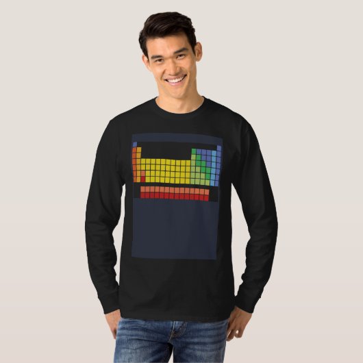 Abstract and colourful periodic table tシャツ (正面フル)