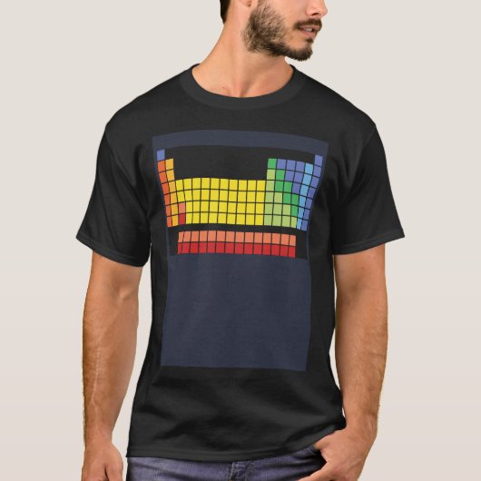 Abstract and colourful periodic table tシャツ (正面)