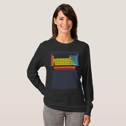 Abstract and colourful periodic table tシャツ (正面フル)