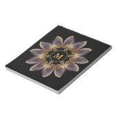 Abstract Angel Wings Mandala Fractal Monogram ノートパッド (回転)