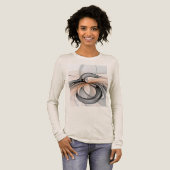 Abstract Anthracite Gray Sienna Modern Fractal Art トライブレンドＴシャツ (正面全体)