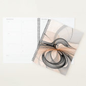 Abstract Anthracite Gray Sienna Modern Fractal Art プランナー手帳 (ディスプレー)