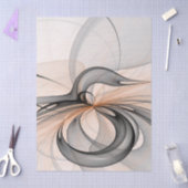 Abstract Anthracite Gray Sienna Modern Fractal Art 薄葉紙 (クラフト)