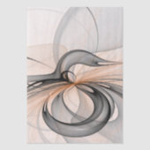 Abstract Anthracite Gray Sienna Modern Fractal Art 薄葉紙 (正面)