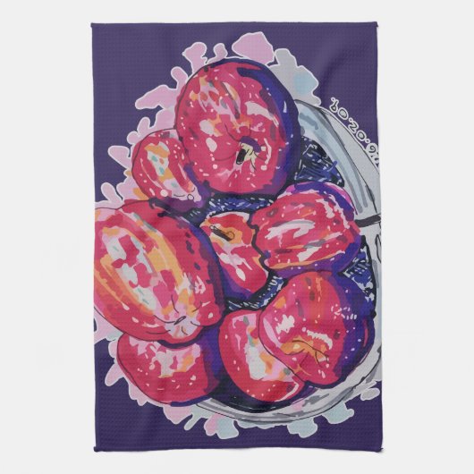 Abstract Apples キッチンタオル (縦)