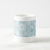 Abstract Aqua Sea Life Line Art Mug コーヒーマグカップ (中央)
