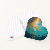 Abstract Aqua Waves with Golden Sunlight ノートブック (内部)