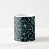 Abstract Aquatic Shaded Repeating Pattern Swirls コーヒーマグカップ (中央)