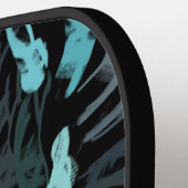 Abstract Aquatic Shaded Repeating Pattern Swirls ピックルボールラケット (左詳細)