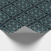 Abstract Aquatic Shaded Repeating Pattern Swirls ラッピングペーパー (角)