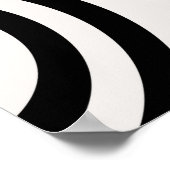 Abstract Arches Modern Black And White Lines ポスター (角)