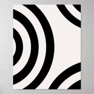 Abstract Arches Modern Black And White Lines ポスター