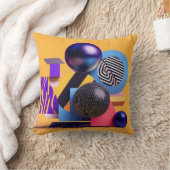 Abstract arrangement with colorful spheres クッション (ブランケット)