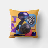 Abstract arrangement with colorful spheres クッション (裏面)