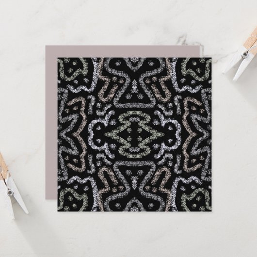 Abstract Arrow Grunge Pattern And Soft Pastels カード (正面/裏面インサイチュ)