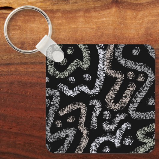 Abstract Arrow Grunge Pattern And Soft Pastels キーホルダー (正面)