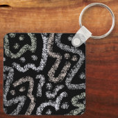 Abstract Arrow Grunge Pattern And Soft Pastels キーホルダー (裏面)