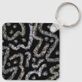 Abstract Arrow Grunge Pattern And Soft Pastels キーホルダー (裏面)