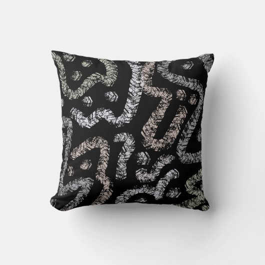 Abstract Arrow Grunge Pattern And Soft Pastels クッション (正面)