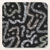 Abstract Arrow Grunge Pattern And Soft Pastels スクエアペーパーコースター (正面)