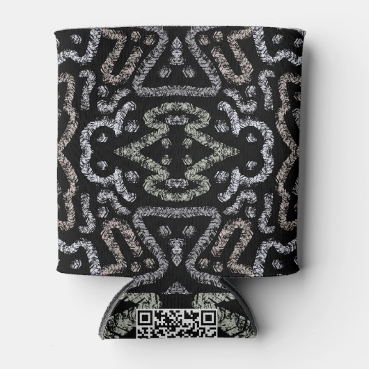 Abstract Arrow Grunge Pattern And Soft Pastels 缶クーラー (正面)