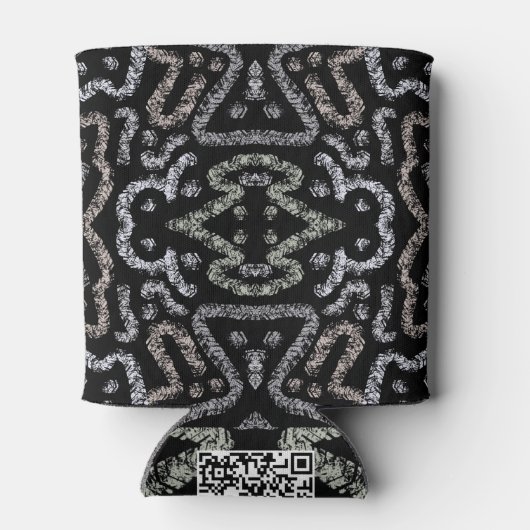 Abstract Arrow Grunge Pattern And Soft Pastels 缶クーラー (裏面)