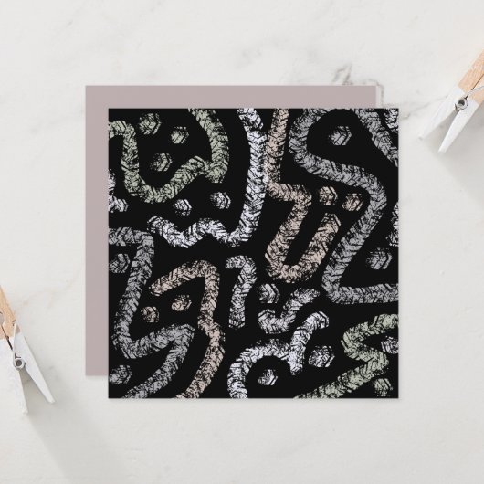 Abstract Arrow Grunge Pattern With Soft Pastels カード (正面/裏面インサイチュ)