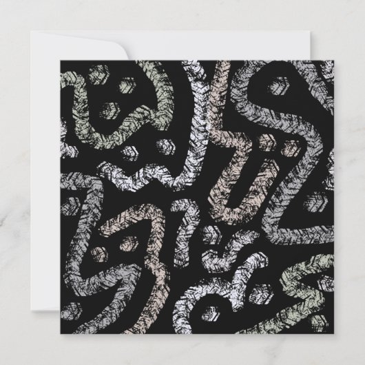 Abstract Arrow Grunge Pattern With Soft Pastels カード (正面)