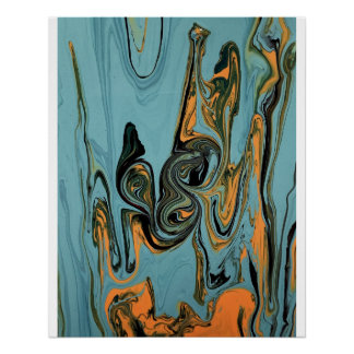 Abstract art, abstract brushstroke ポスター